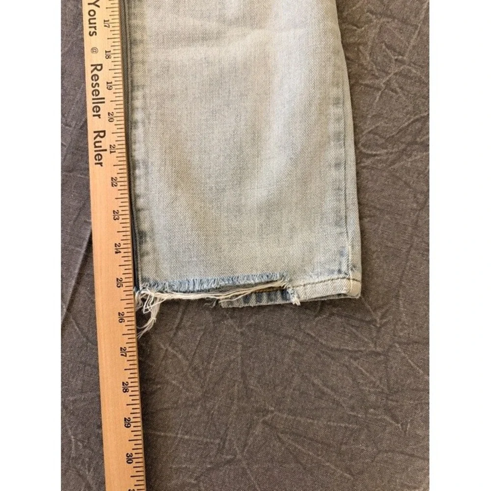 Pistola Lennon High Rise Distressed Straight Leg Jeans Light Wash‎ Blue Size 25